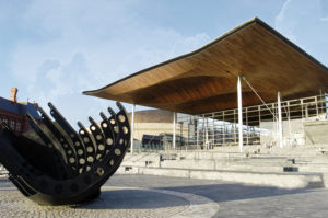 Outside the Senedd