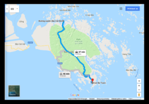 Mapa ostrova Cat Ba - easy peasy